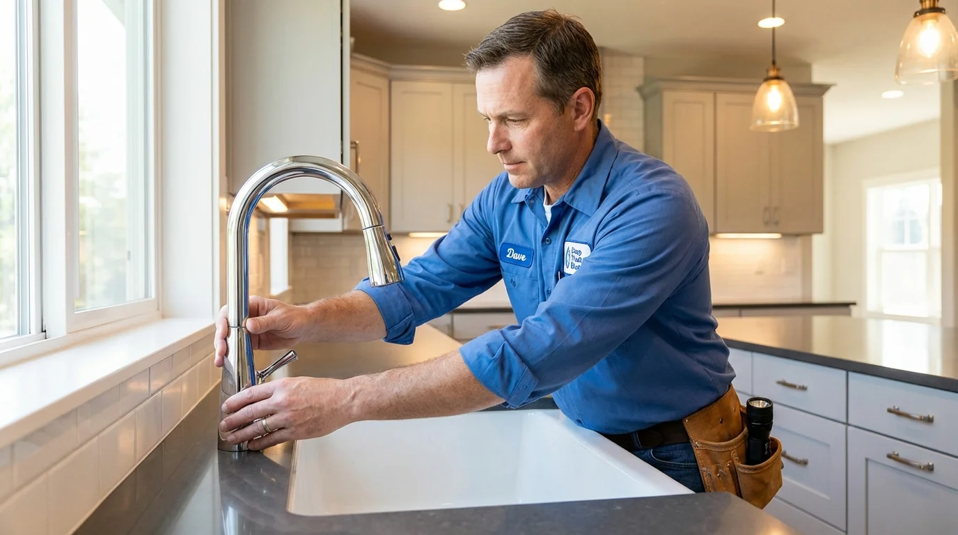 Kitchen faucet installation by Johns Plumbing LLC in Luxora